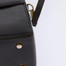 Salvatore Ferragamo Gancini Hand Bag Leather 2way Brown Gold Auth 147511-16