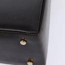 Salvatore Ferragamo Gancini Hand Bag Leather 2way Brown Gold Auth 147511-18