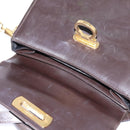 Salvatore Ferragamo Gancini Hand Bag Leather 2way Brown Gold Auth 147511-10