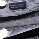 Salvatore Ferragamo Gancini Hand Bag Leather 2way Brown Gold Auth 147511-11