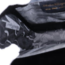 Salvatore Ferragamo Gancini Hand Bag Leather 2way Brown Gold Auth 147511-21