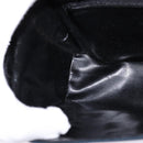 Salvatore Ferragamo Gancini Chain Shoulder Bag Leather Navy Gold Auth 147512-19