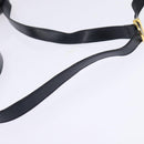 Salvatore Ferragamo Gancini Chain Shoulder Bag Leather Navy Gold Auth 147512-7