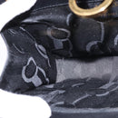 Salvatore Ferragamo Gancini Chain Hand Bag Leather Black Gold Auth 147513-18