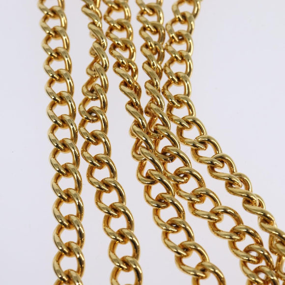 Salvatore Ferragamo Gancini Chain Hand Bag Leather Black Gold Auth 147513