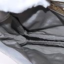 Salvatore Ferragamo Chain Vala Shoulder Bag Leather Gray Gold Auth 147515-20