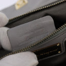 Salvatore Ferragamo Chain Vala Shoulder Bag Leather Gray Gold Auth 147515-12