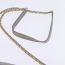 Salvatore Ferragamo Chain Vala Shoulder Bag Leather Gray Gold Auth 147515-8