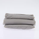 Salvatore Ferragamo Chain Vala Shoulder Bag Leather Gray Gold Auth 147515-5