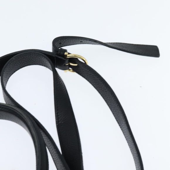 Salvatore Ferragamo Gancini Sophia Hand Bag Leather 2way Black Gold Auth 147516