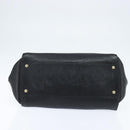 Salvatore Ferragamo Gancini Sophia Hand Bag Leather 2way Black Gold Auth 147516-5