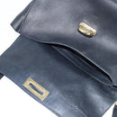 Salvatore Ferragamo Gancini Sophia Hand Bag Leather 2way Black Gold Auth 147516-19