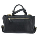 Salvatore Ferragamo Gancini Sophia Hand Bag Leather 2way Black Gold Auth 147516-2