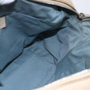 Salvatore Ferragamo Gancini Hand Bag Leather 2way Beige Silver Auth 147517-19