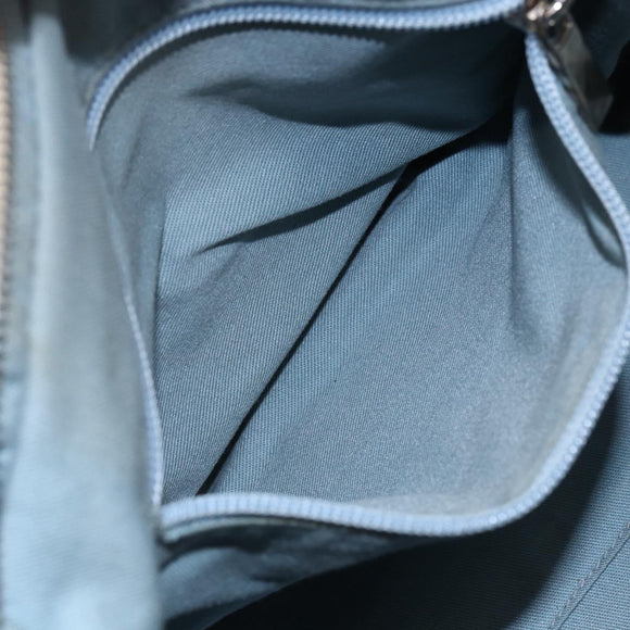 Salvatore Ferragamo Gancini Hand Bag Leather 2way Beige Silver Auth 147517