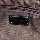 Salvatore Ferragamo Gancini Tote Bag Leather Black Silver Auth 147518-17