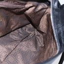 Salvatore Ferragamo Gancini Tote Bag Leather Black Silver Auth 147518-19