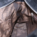 Salvatore Ferragamo Gancini Tote Bag Leather Black Silver Auth 147518-20