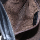 Salvatore Ferragamo Gancini Tote Bag Leather Black Silver Auth 147518-21