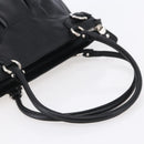 Salvatore Ferragamo Gancini Tote Bag Leather Black Silver Auth 147518-7