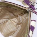 PRADA Shoulder Bag Nylon Enamel White Silver Auth 147522-19