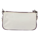 PRADA Shoulder Bag Nylon Enamel White Silver Auth 147522-2
