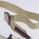 PRADA Shoulder Bag Nylon Enamel White Silver Auth 147522-8