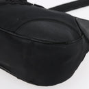 PRADA Shoulder Bag Nylon Leather Beige Silver Auth 147523-8