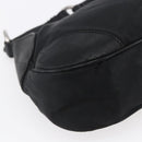 PRADA Shoulder Bag Nylon Leather Beige Silver Auth 147523-17