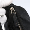 PRADA Shoulder Bag Nylon Leather Beige Silver Auth 147523-18