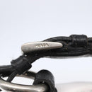 PRADA Shoulder Bag Nylon Leather Beige Silver Auth 147523-9