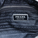 PRADA Shoulder Bag Nylon Leather Beige Silver Auth 147523-20