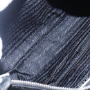 PRADA Shoulder Bag Nylon Leather Beige Silver Auth 147523-10