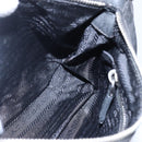 PRADA Shoulder Bag Nylon Leather Beige Silver Auth 147523-21