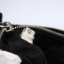 PRADA Shoulder Bag Nylon Leather Beige Silver Auth 147523-11