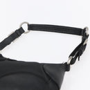 PRADA Shoulder Bag Nylon Leather Beige Silver Auth 147523-14