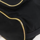 PRADA Hand Bag Nylon Black Silver Auth 147526-8