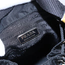 PRADA Hand Bag Nylon Black Silver Auth 147526-20