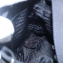 PRADA Hand Bag Nylon Black Silver Auth 147526-22