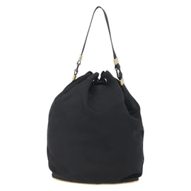 PRADA Hand Bag Nylon Black Silver Auth 147526 - 0