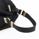 PRADA Hand Bag Nylon Black Silver Auth 147526-7
