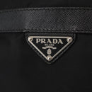 PRADA Shoulder Bag Nylon Black Silver Auth 147527-17