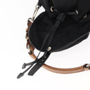 PRADA Shoulder Bag Nylon Black Silver Auth 147527-10