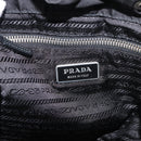 PRADA Shoulder Bag Nylon Black Silver Auth 147527-19