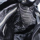 PRADA Shoulder Bag Nylon Black Silver Auth 147527-20