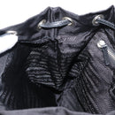 PRADA Shoulder Bag Nylon Black Silver Auth 147527-21