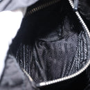 PRADA Shoulder Bag Nylon Black Silver Auth 147527-22