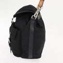 PRADA Shoulder Bag Nylon Black Silver Auth 147527-3