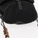 PRADA Shoulder Bag Nylon Black Silver Auth 147527-6