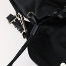 PRADA Shoulder Bag Nylon Black Silver Auth 147531-19
